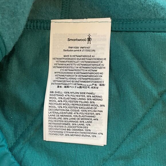 Smartwool Smartloft Merino Wool Pull On Quilted Skirt Emerald Green Women L NWT - Picture 6 of 12